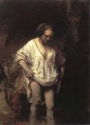 Rembrandt, woman bathing in a steam